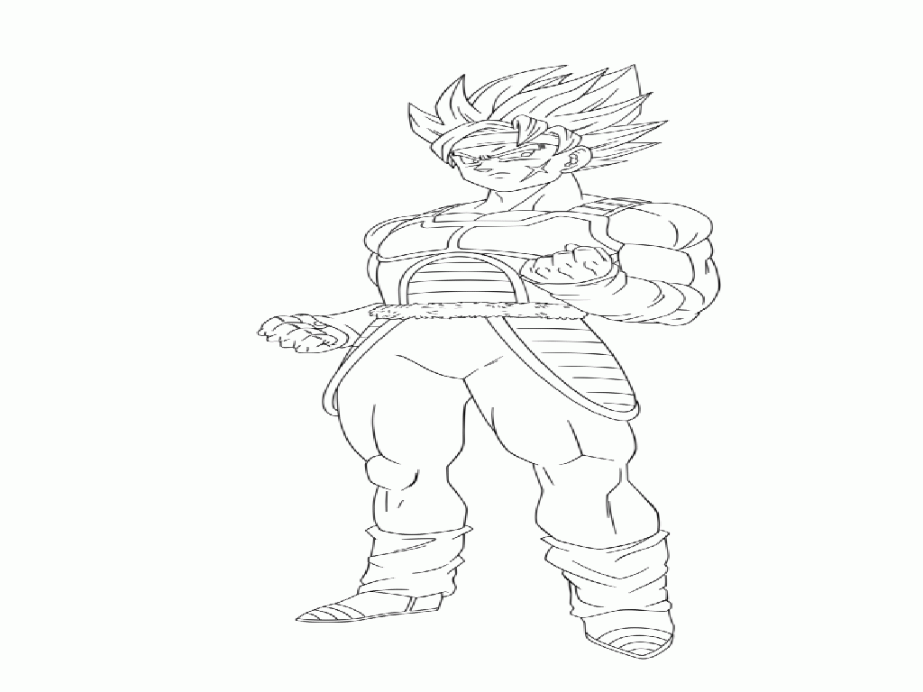 dragon ball z coloring pages bardock meets chi