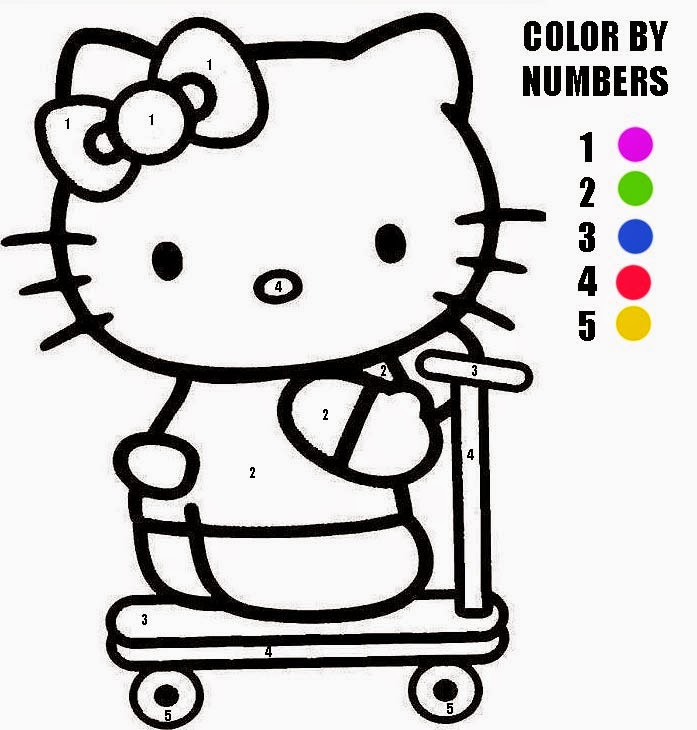 Hello Kitty Color By Number - Coloring Home