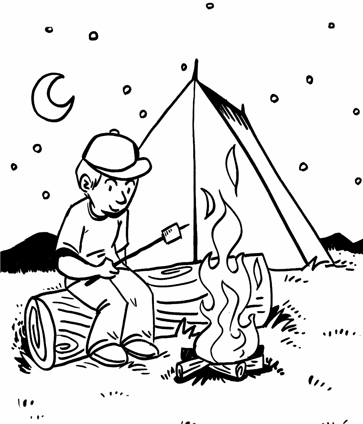 Coloring Page Camping Coloring Home