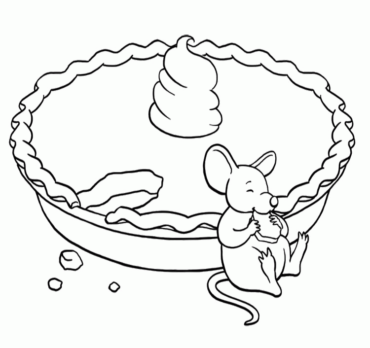 302 Cute Apple Pie Coloring Page for Kids