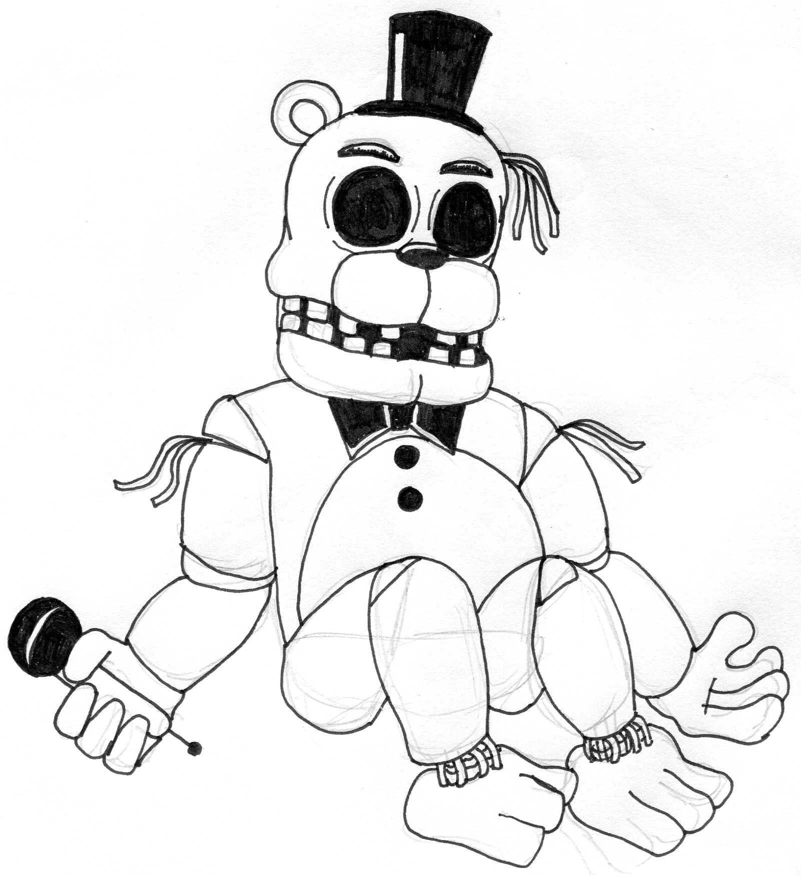 Five Nights At Freddy Nightmare Coloring Pages Sketch Coloring Page