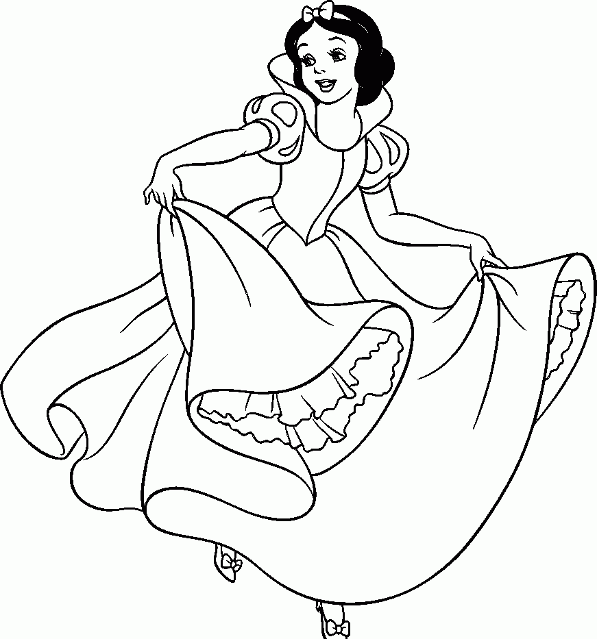 Free Snow White Coloring Pages 100 Images Disney Princess Prince
