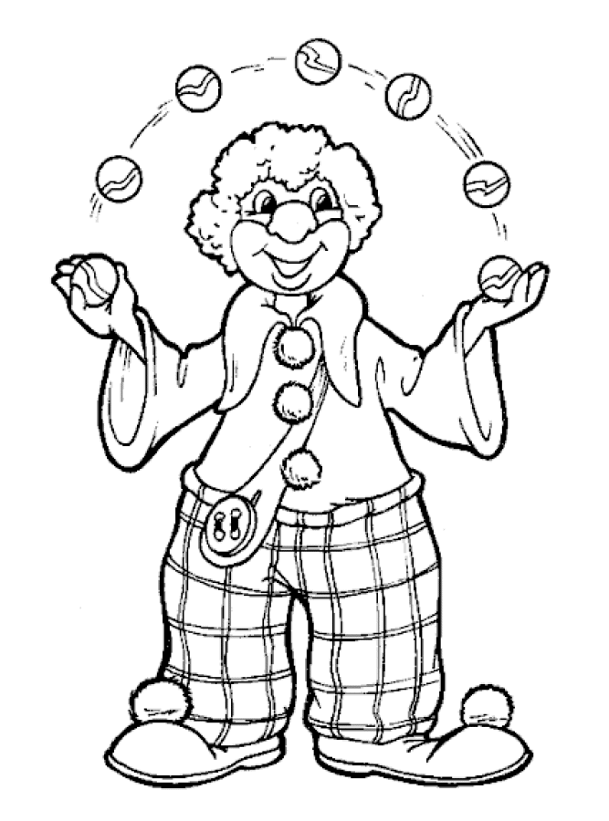 Clown Pictures To Colour - Coloring Home