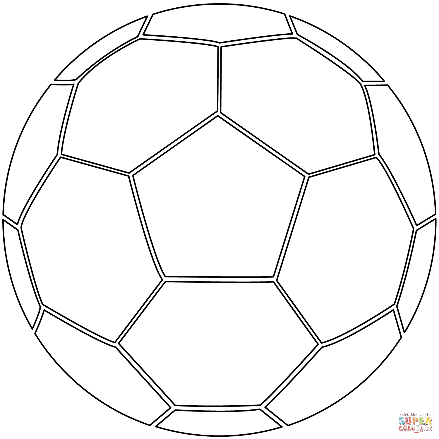 Free Printable Soccer Ball Coloring Page - Coloring pages