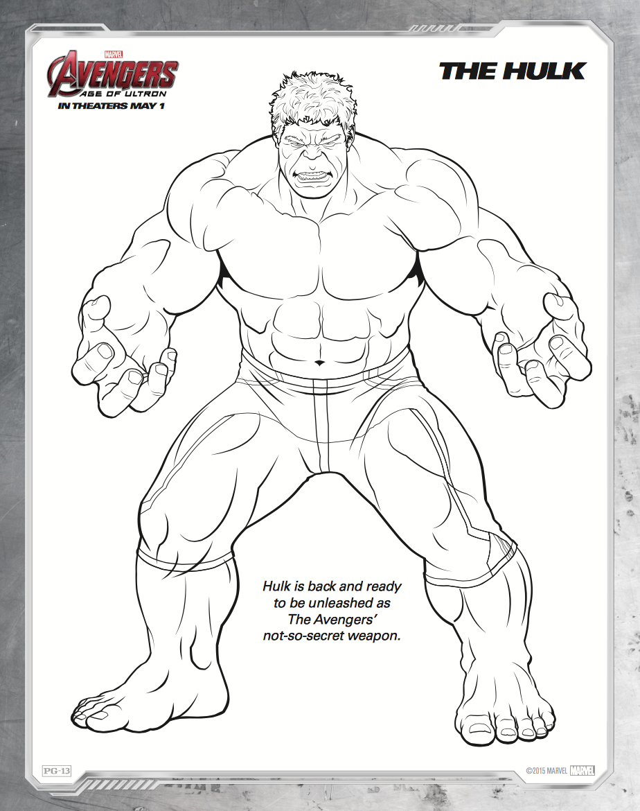 Hulk Avengers Coloring Pages Coloring Home