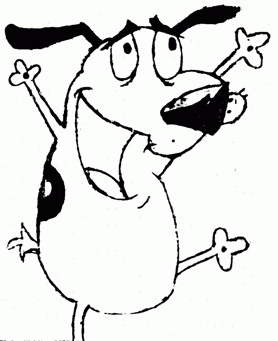 Courage The Cowardly Dog Coloring Pages Happy Picture | Coloring ...
