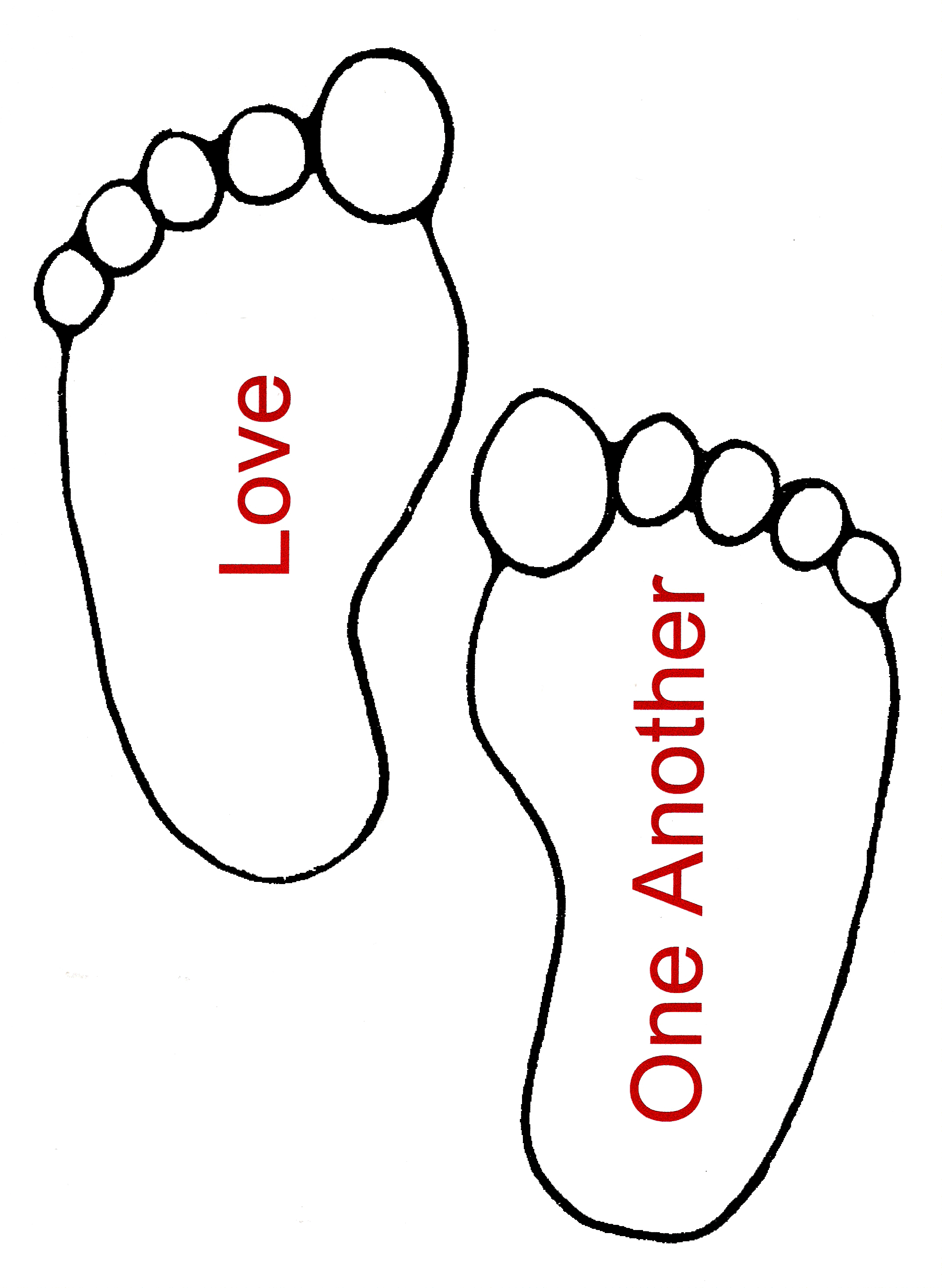 Footprint Coloring Sheet - Coloring Pages for Kids and for Adults