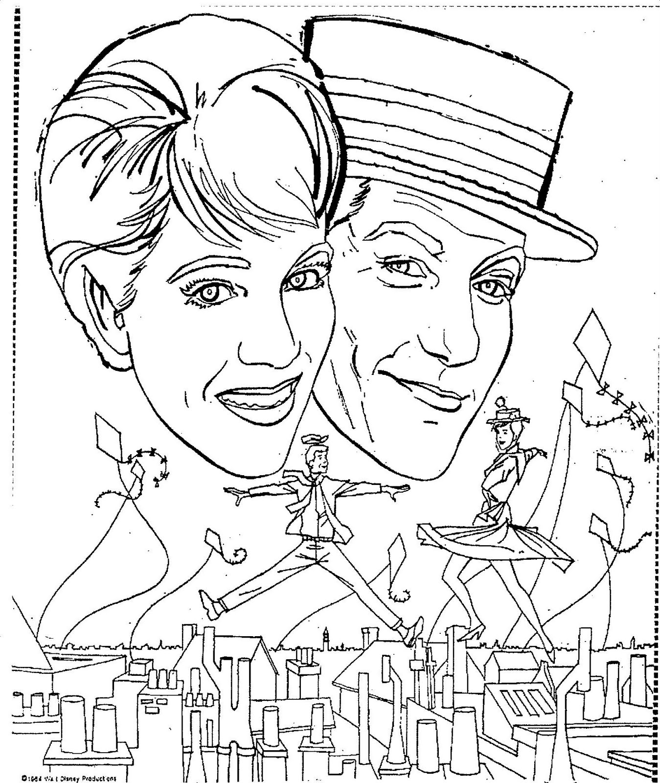 Mary Poppins Coloring Pages Coloring Home