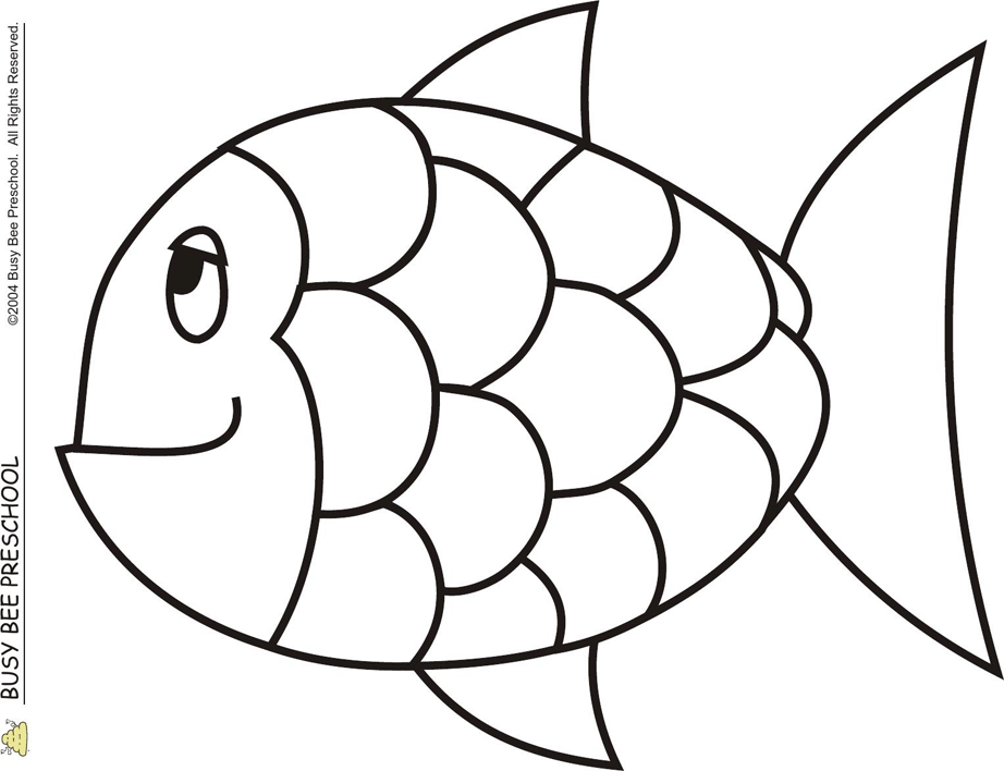 Rainbow Fish Template Coloring Home