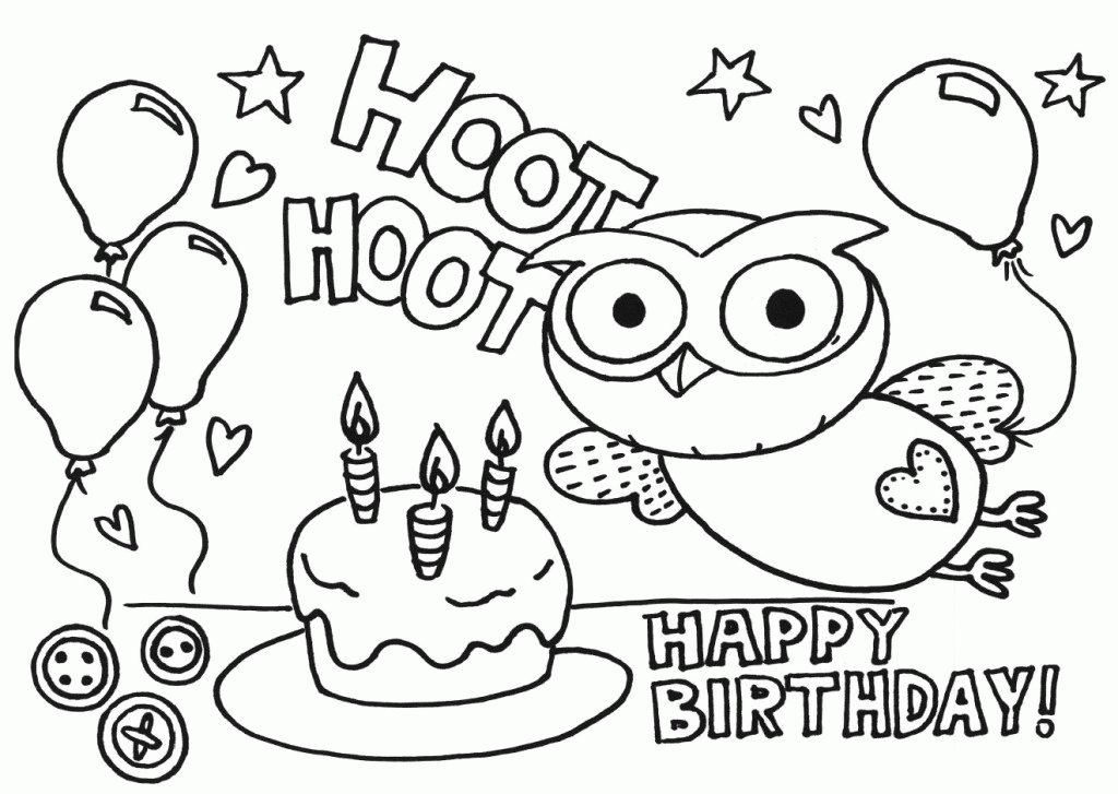 Printable Happy Birthday Coloring Pages With Dogs ...