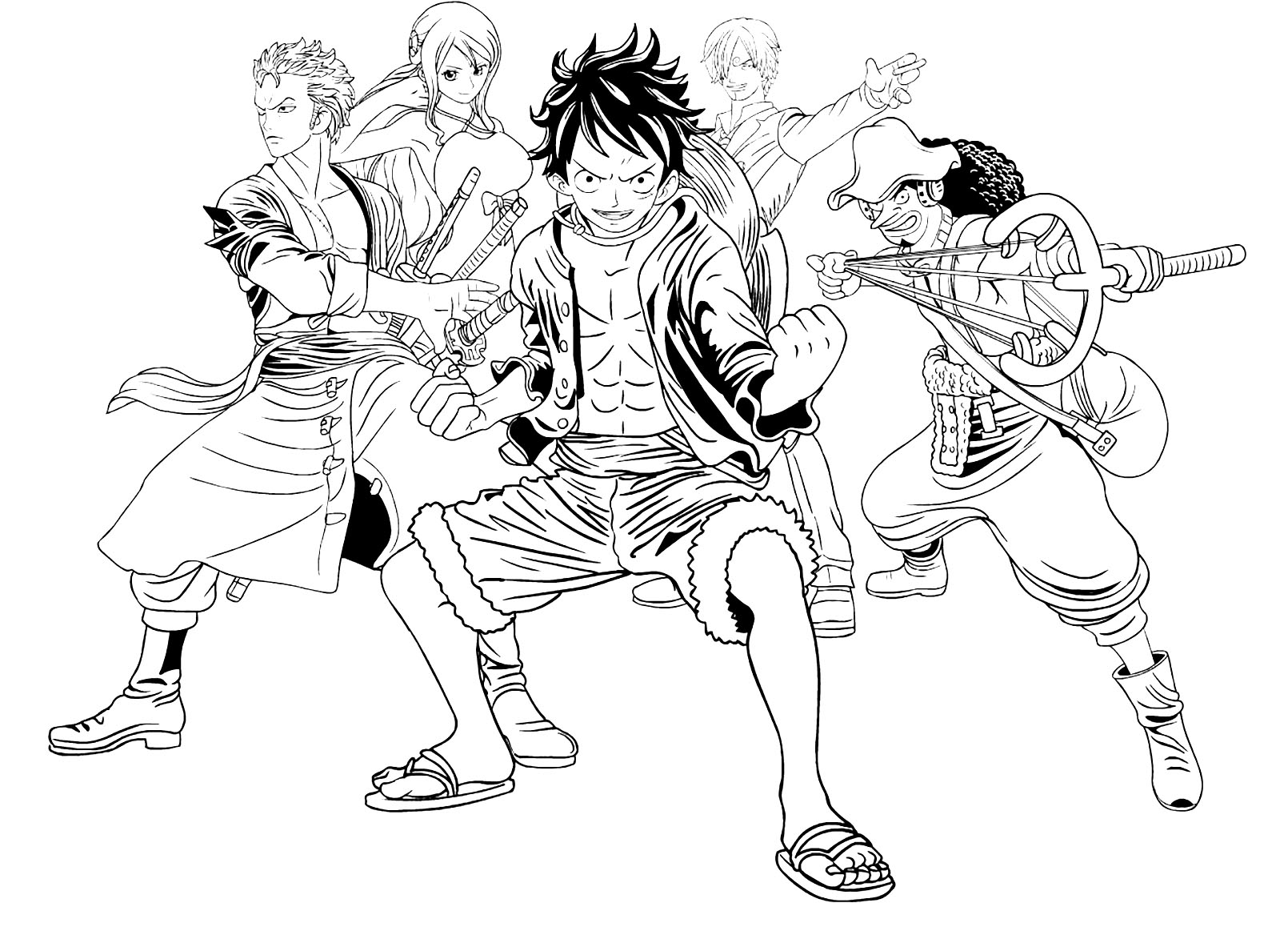 Free One Piece drawing to print and color - One Piece Kids Coloring Pages