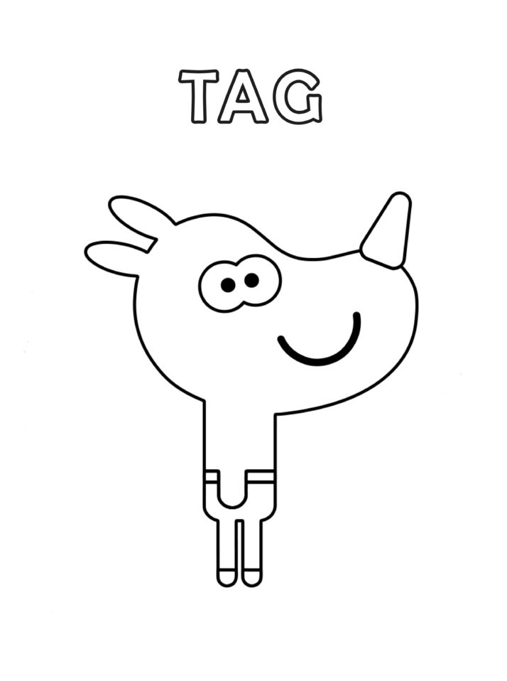 Tag from Hey Duggee Coloring Page - Free Printable Coloring Pages for Kids