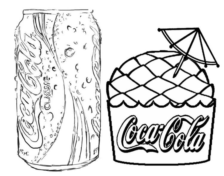 Realistic Coca Cola Coloring Page Coloring Pages
