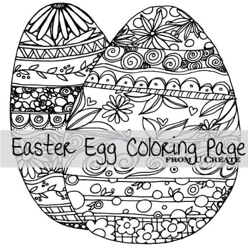 Easter Egg Coloring Page - U Create