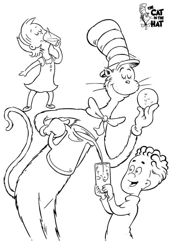 Cat In The Hat Coloring Sheets Free