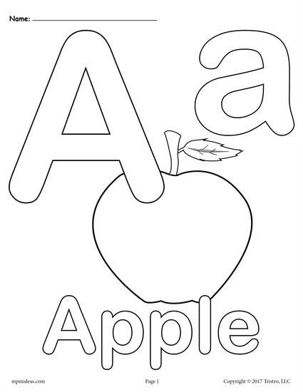 Letter A Alphabet Coloring Pages - 3 FREE Printable Versions ...