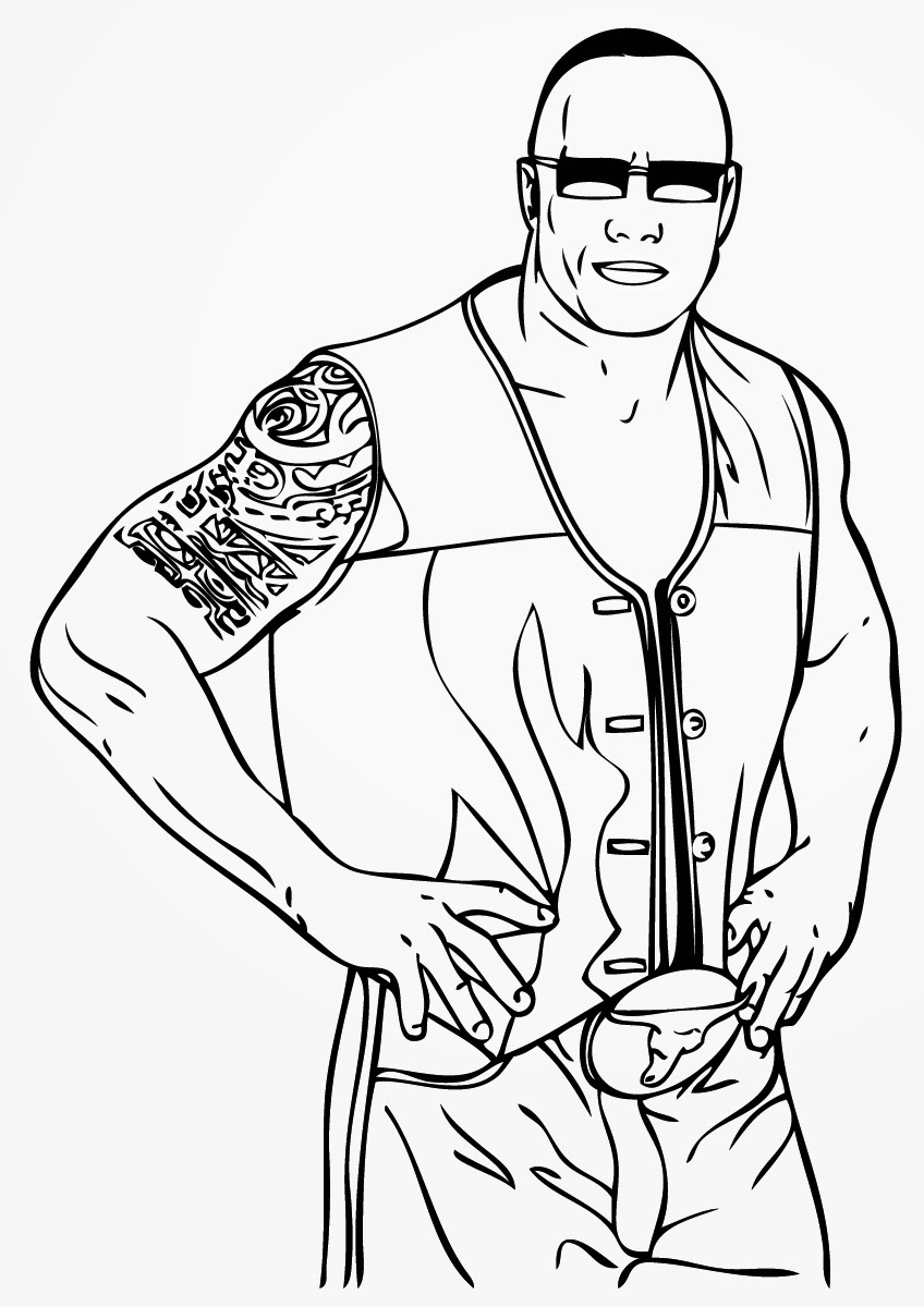 Wrestling Coloring Pages For Kids - Coloring Home