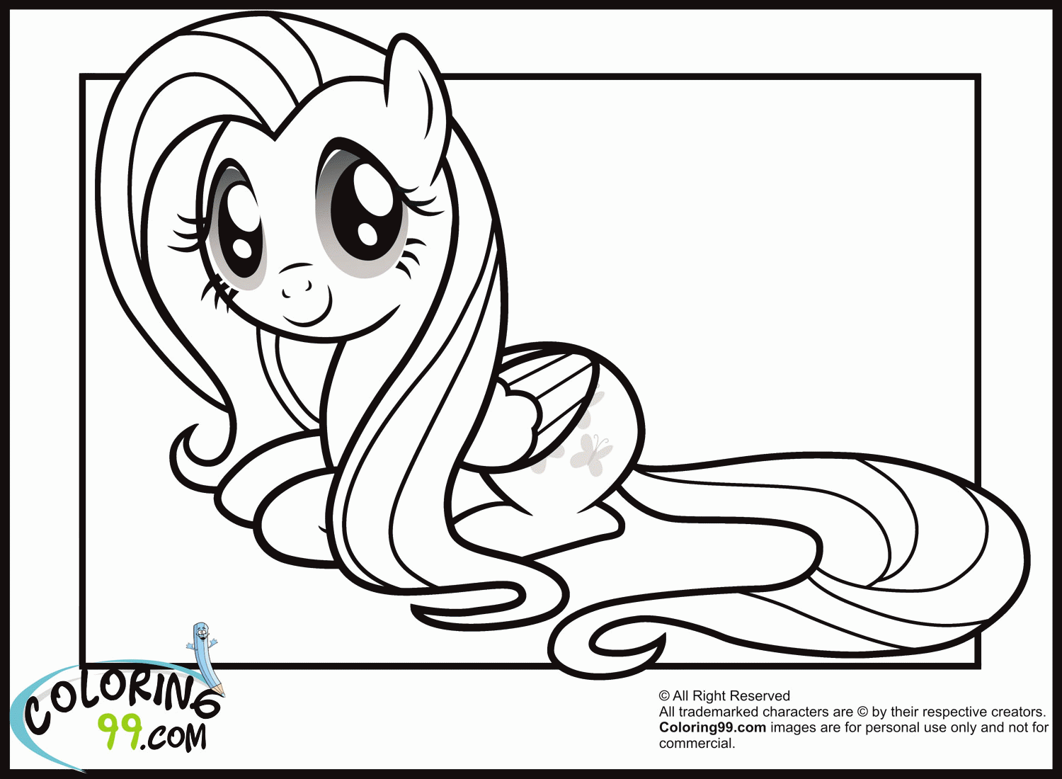 My Little Pony Fluttershy Coloring Pages | Minister Coloring