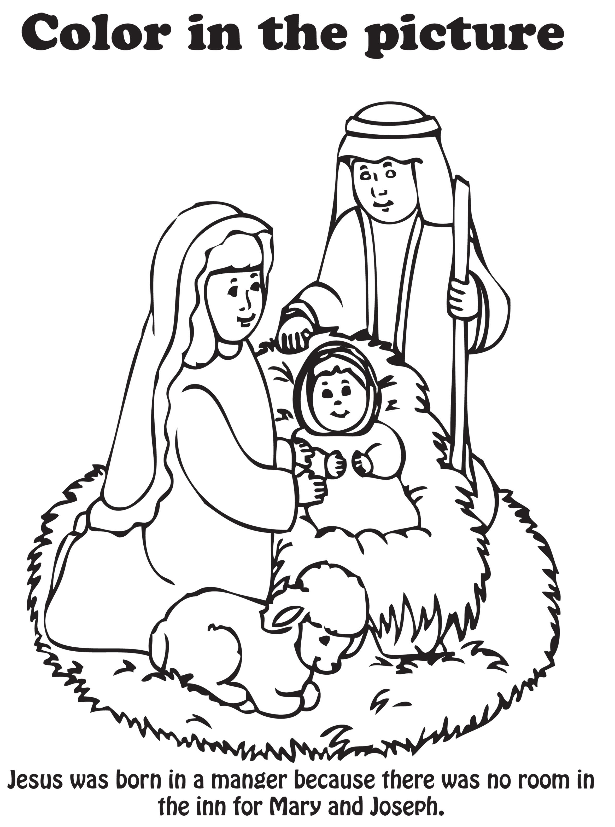Best Photos of Printable Nativity Coloring Sheets - Christmas ...