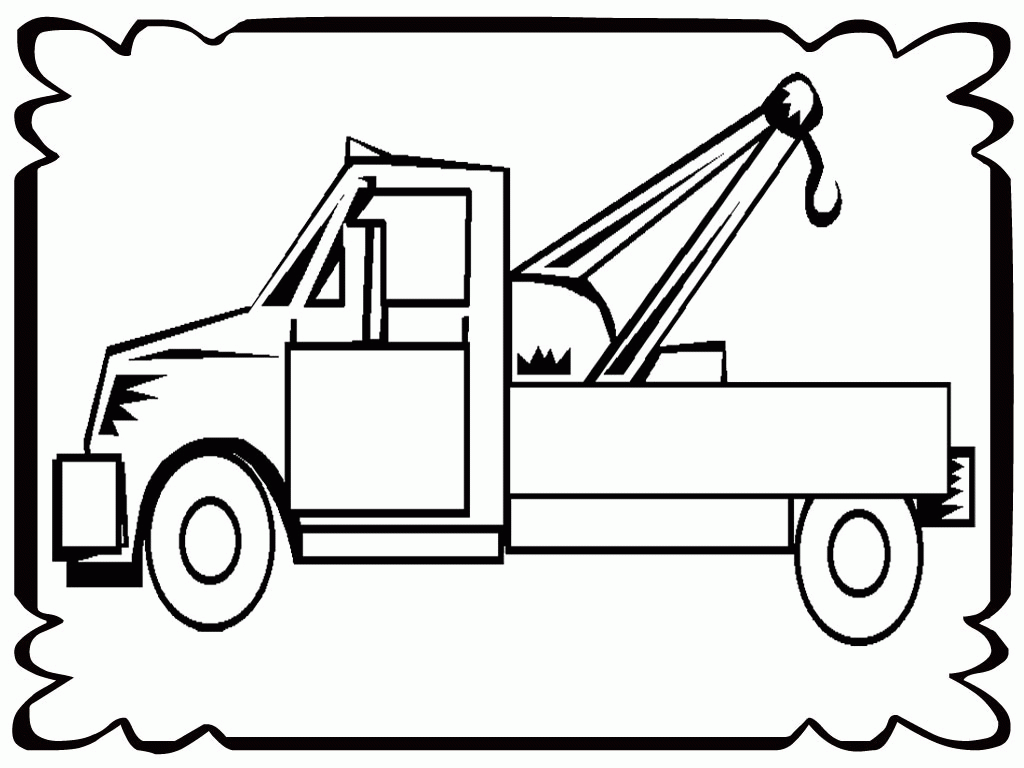 Tow Truck Coloring Pages | Realistic Coloring Pages