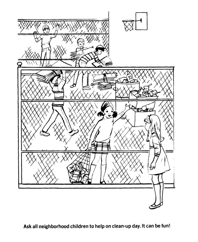 Neighborhood Coloring Page - Coloring Home