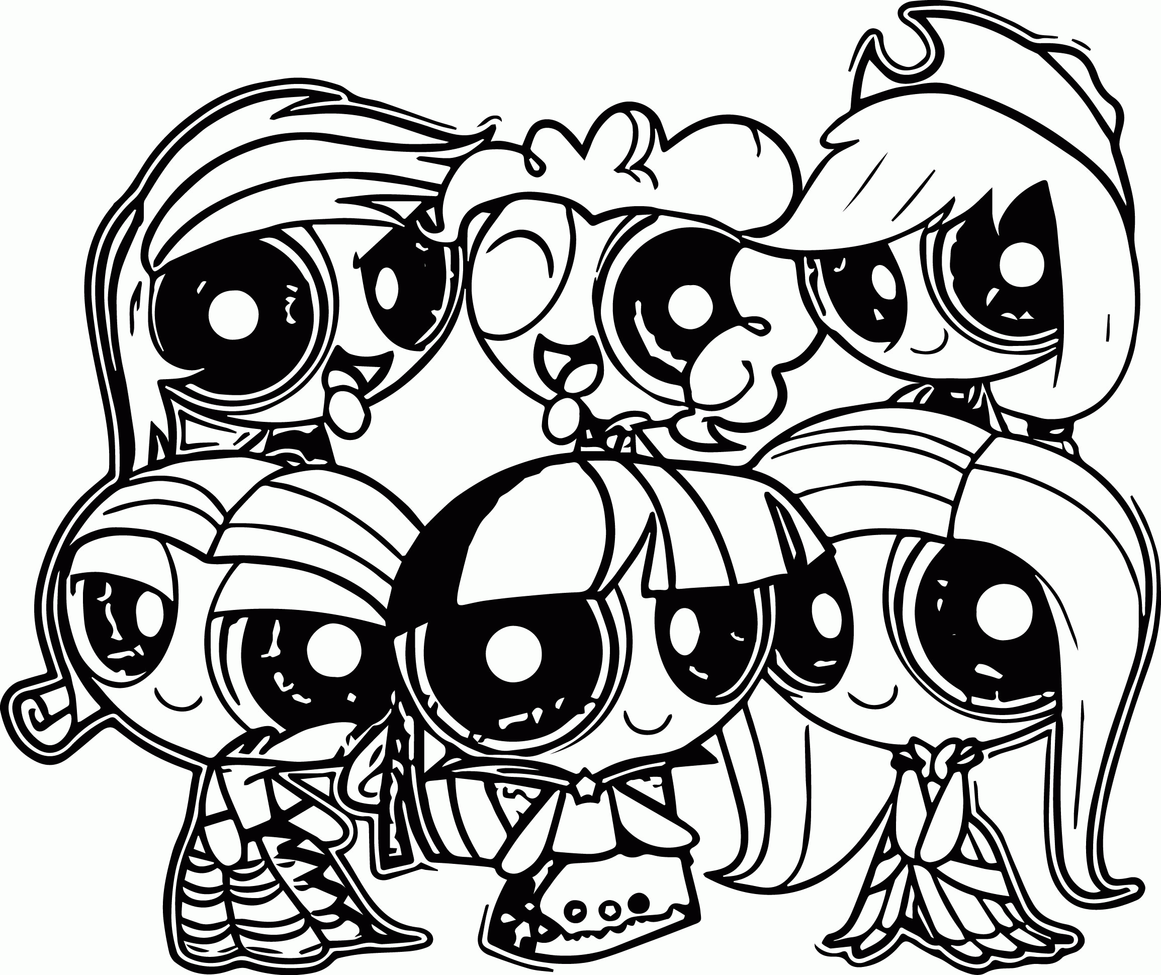 My Little Pony Coloring Pages With All Ponies - Coloring Home