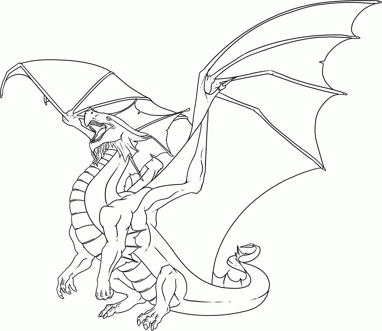 Fire Breathing Dragon Coloring Pages - Coloring Home