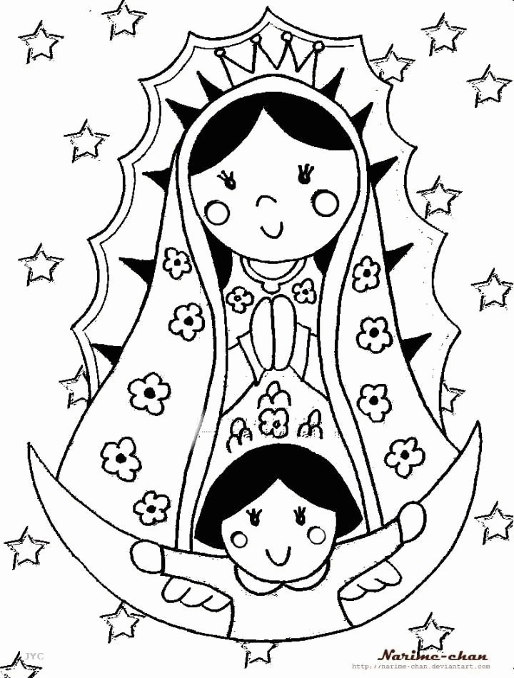 Our Lady Of Guadalupe Coloring Page