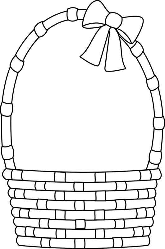 Empty Easter Egg Basket Coloring Page
