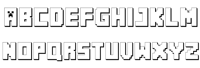 Minecraft Font Coloring Page