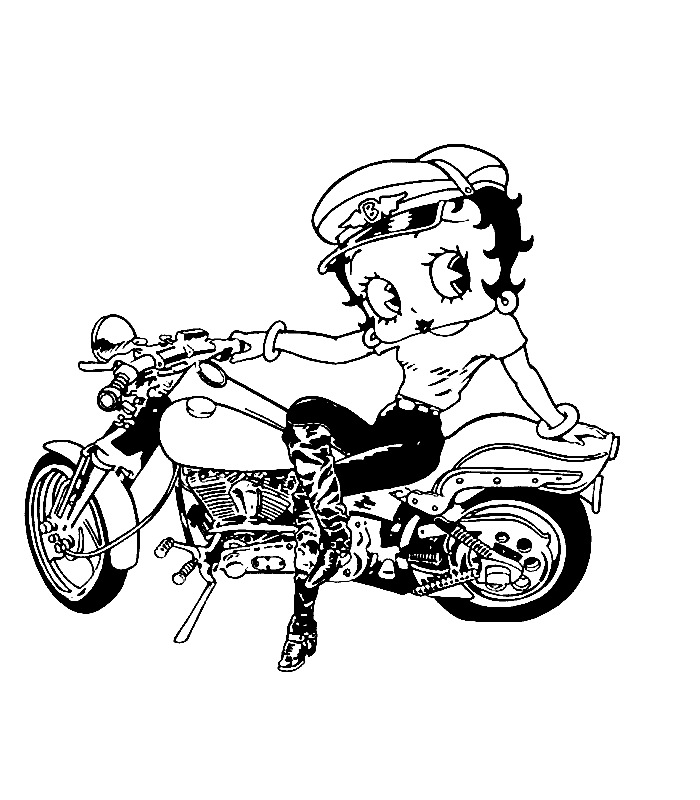 Evergreen Betty Boop coloring pages for Kids