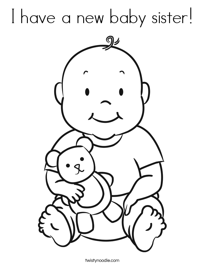 Newborn Baby Girl Coloring Pages - Coloring Home