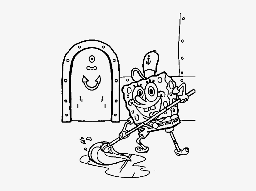 Bob Esponja Colorea Dibujos 7 - Coloring Page Spongebob Gif ...