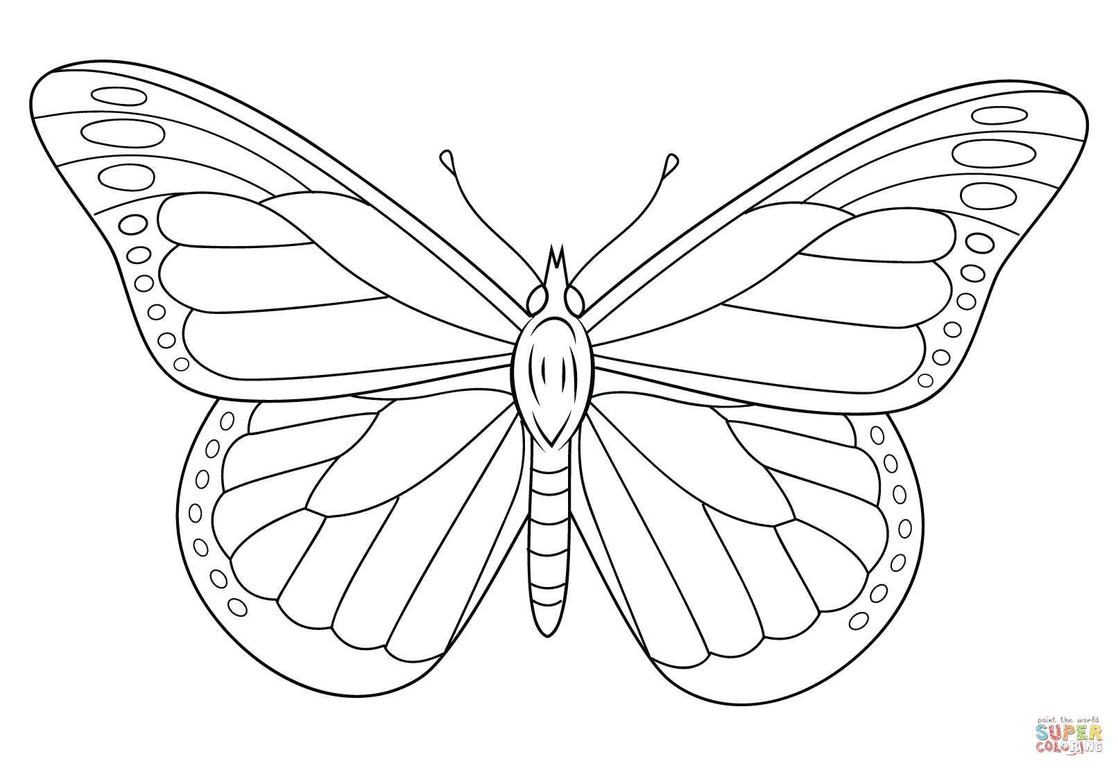 Monarch Butterfly coloring page | Free Printable Coloring Pages