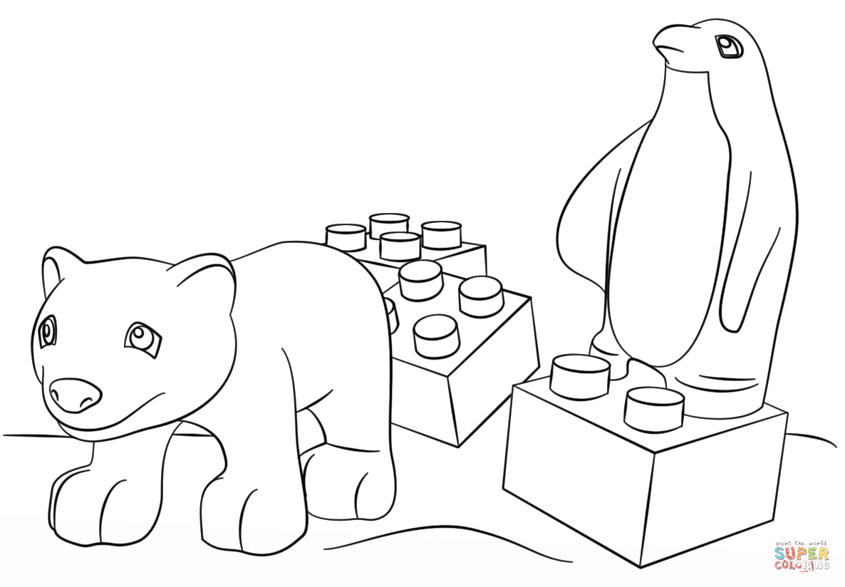 Lego Friends Animals coloring page