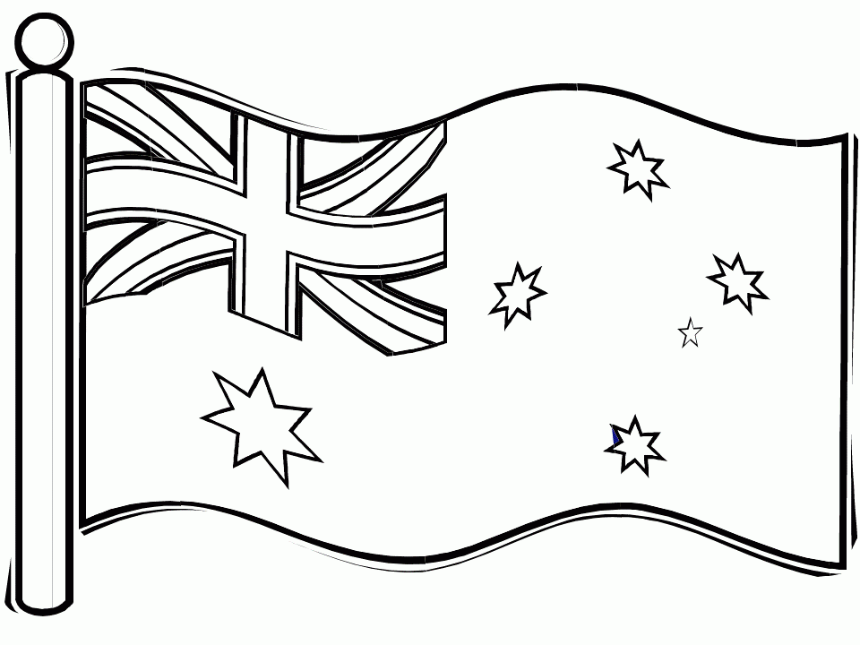 95 Cute Australia Flag Coloring Page for Kindergarten