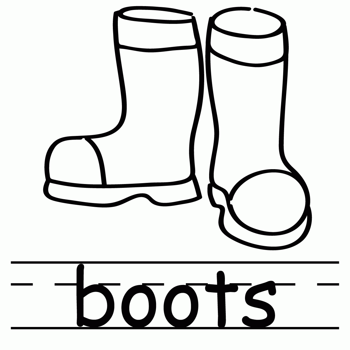 snow boots coloring pages | Only Coloring Pages