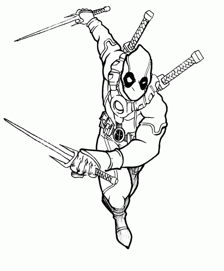 Deadpool Coloring Pages Related Keywords & Suggestions - Deadpool ...