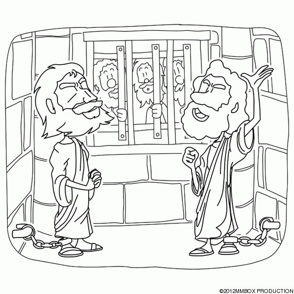 Paul And Silas Coloring Page