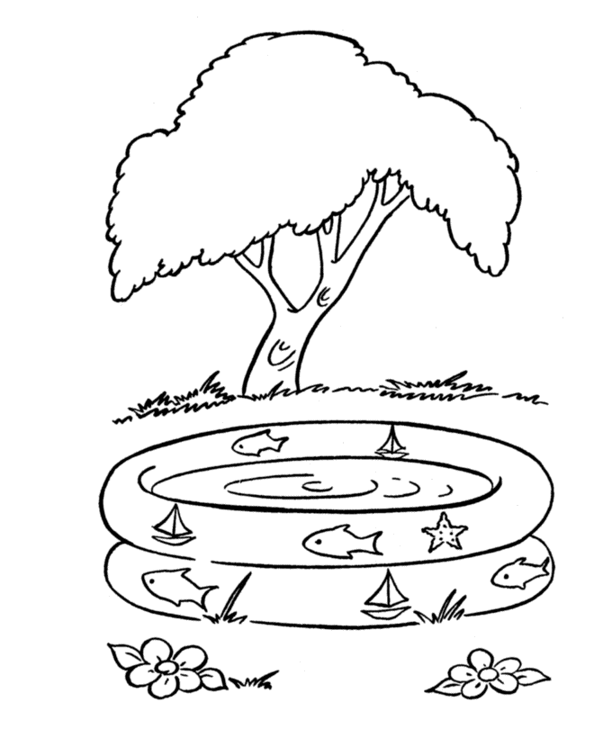 Swimming Pool Coloring Pages - Coloring Home