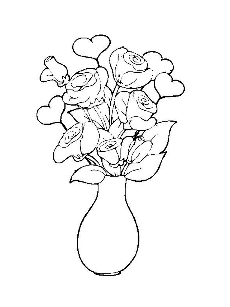 Vase With Flowers Coloring Page - We've got a huge collection of