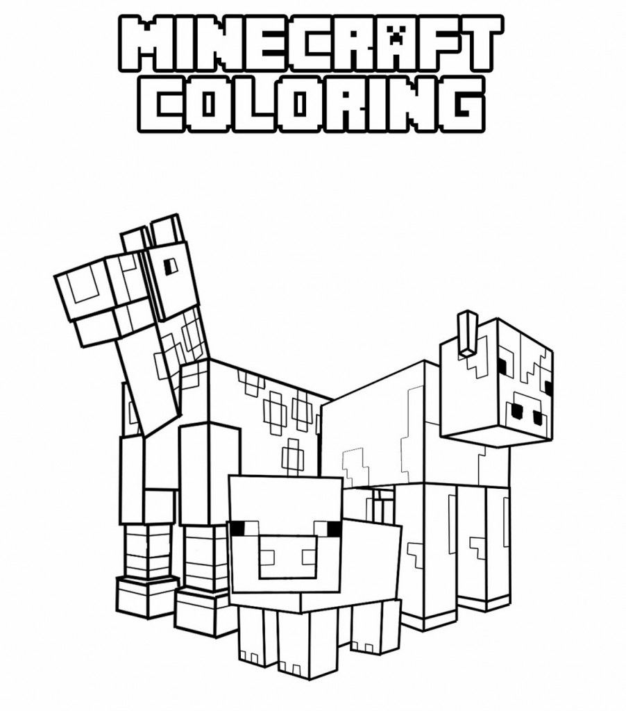 Minecraft Horse Coloring Page - Coloring Home