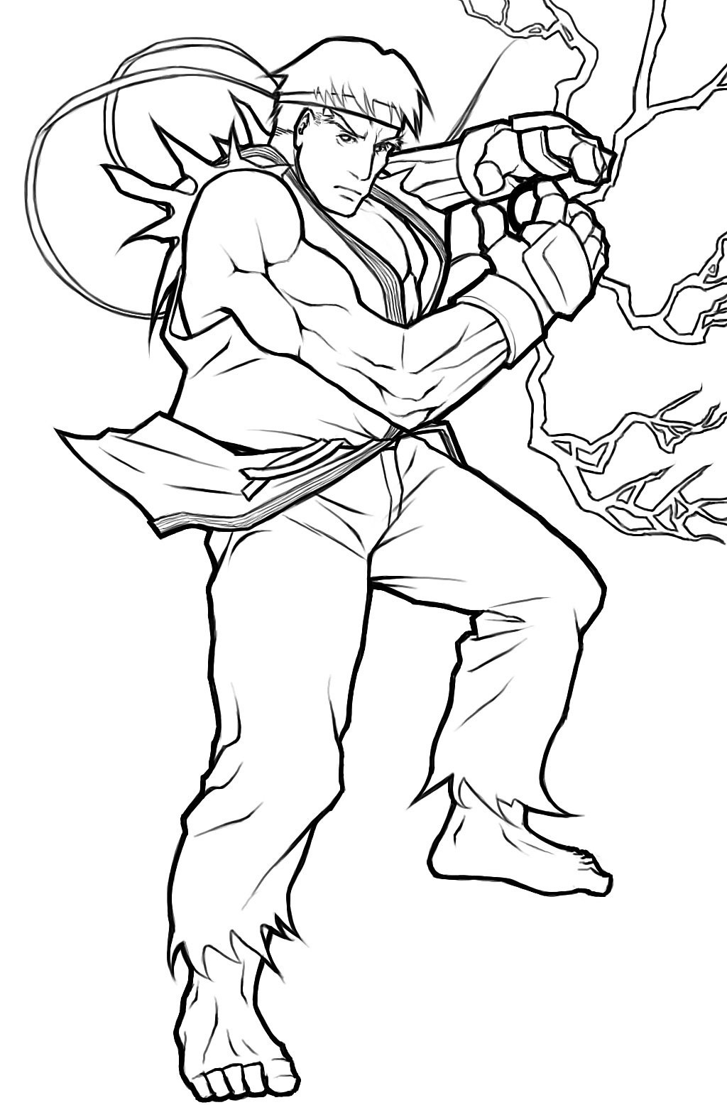 Street Fighter Ryu Coloring Page | tgkr.co