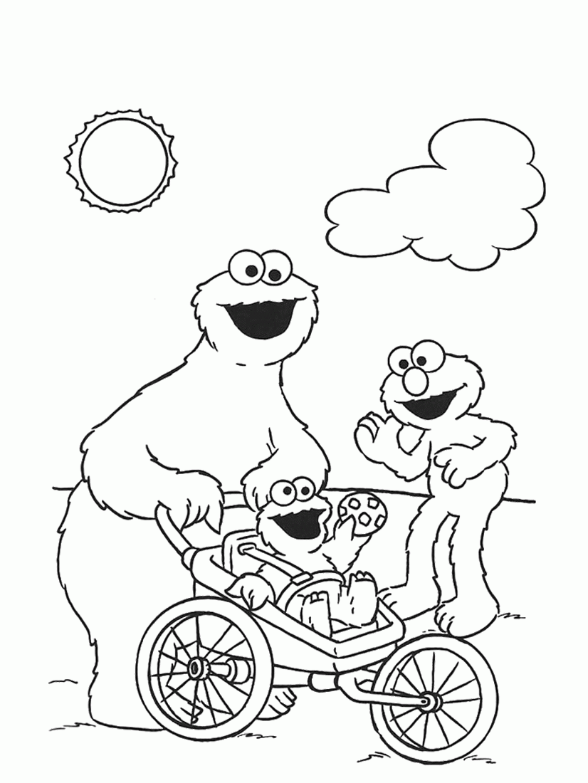 Printable Coloring Pages Of The Cookie Monster - Coloring Home