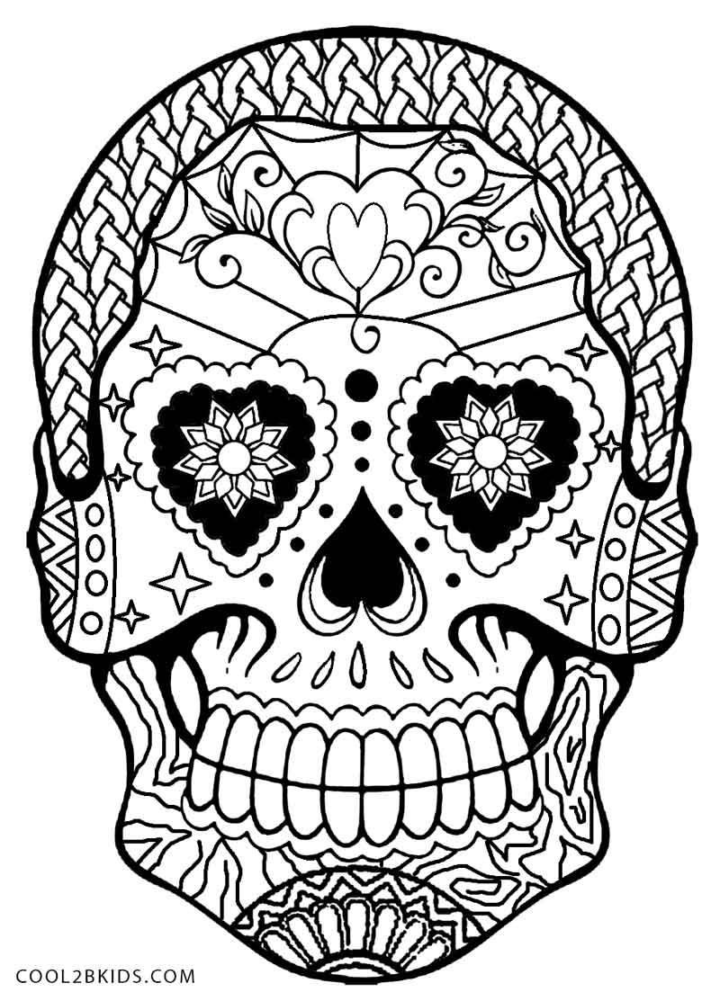 Sugar Skull Coloring Pages Online - Coloring Home