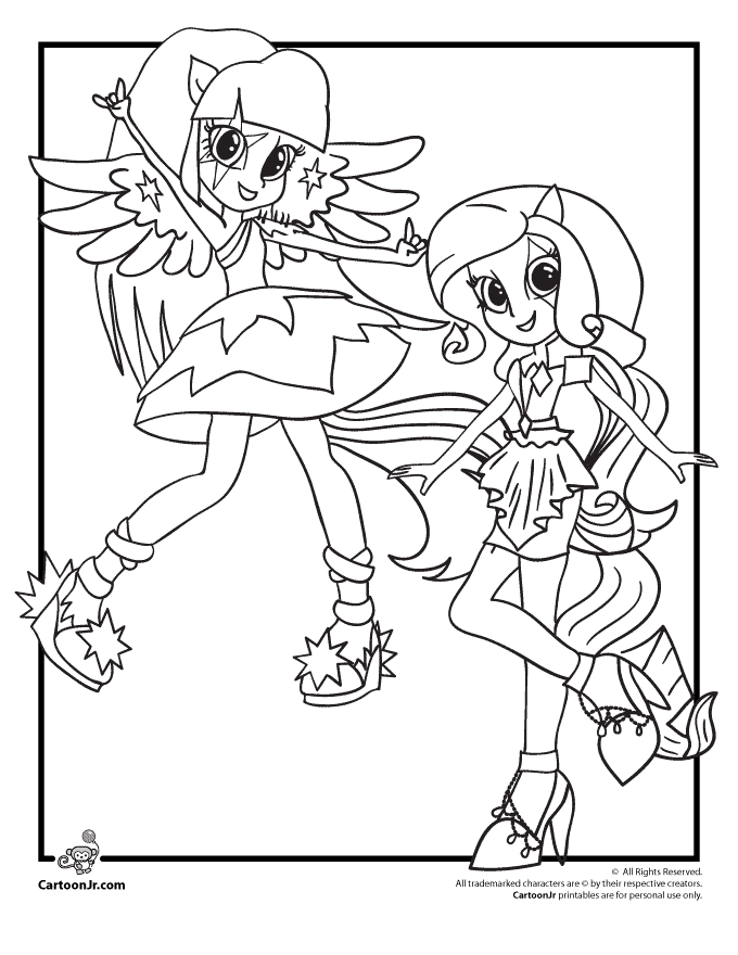 rainbow rocks twilight Colouring Pages