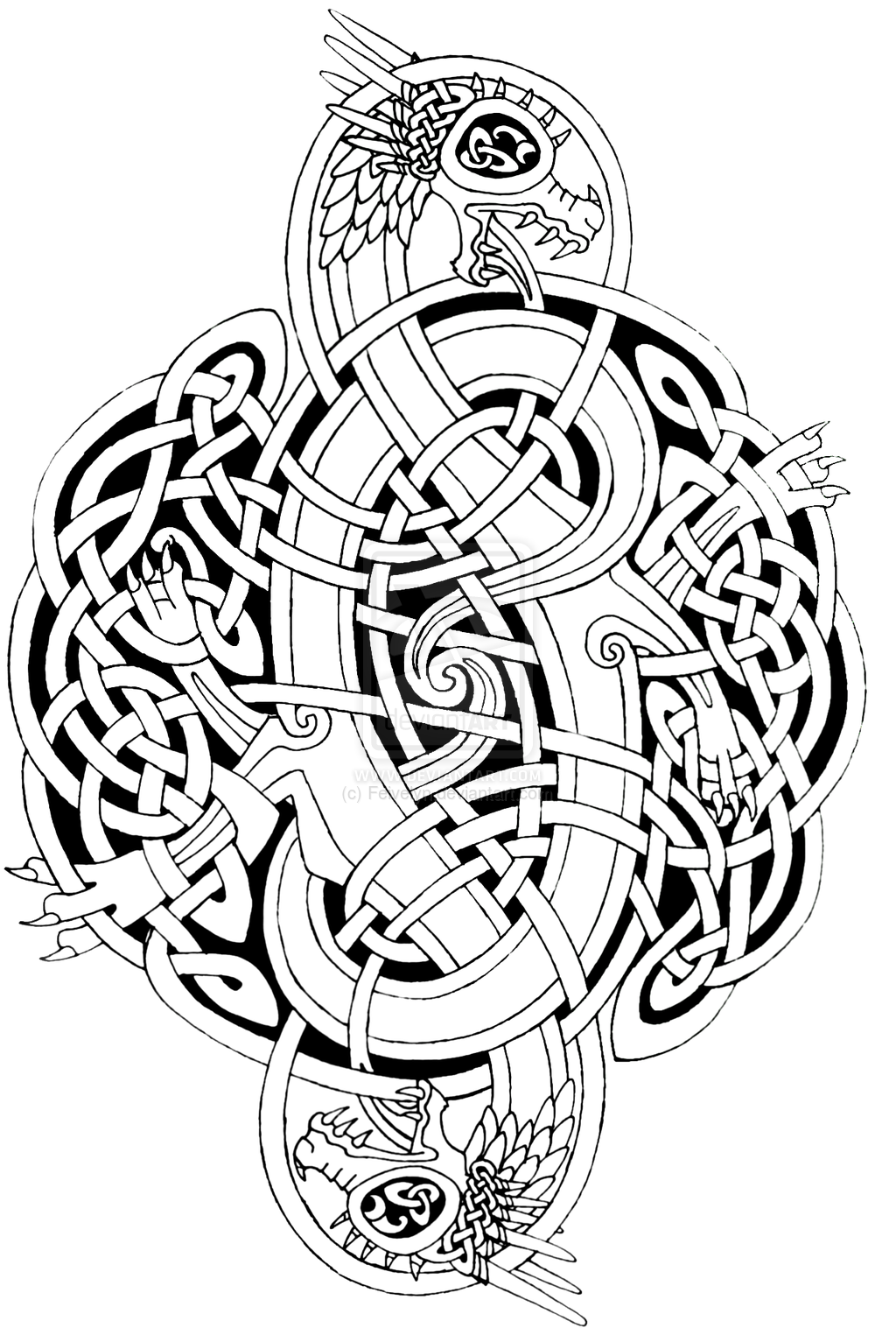 Printable Celtic Mandala Coloring Pages Home 9 Pics Dragon