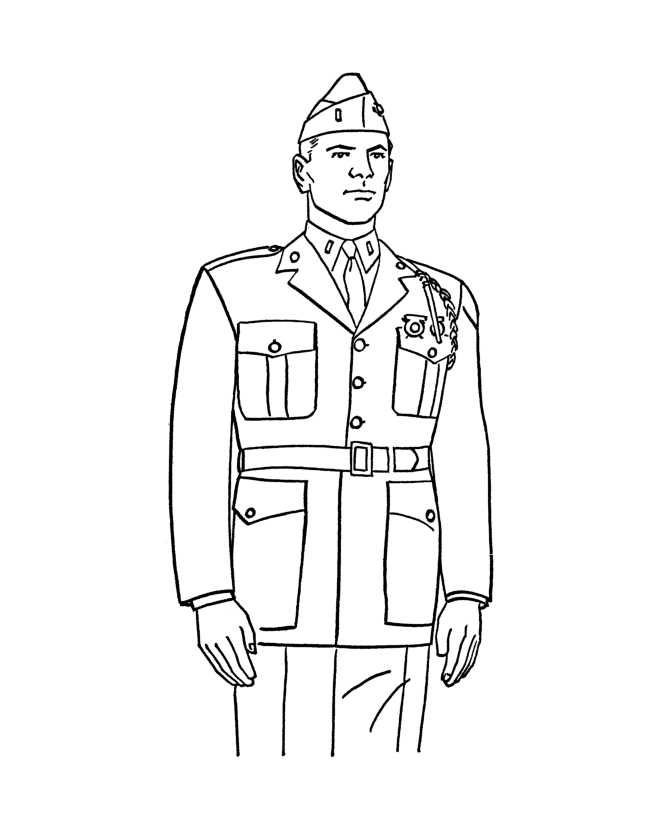 Army Soldier Coloring Page - Coloring Pages for Kids and for Adults