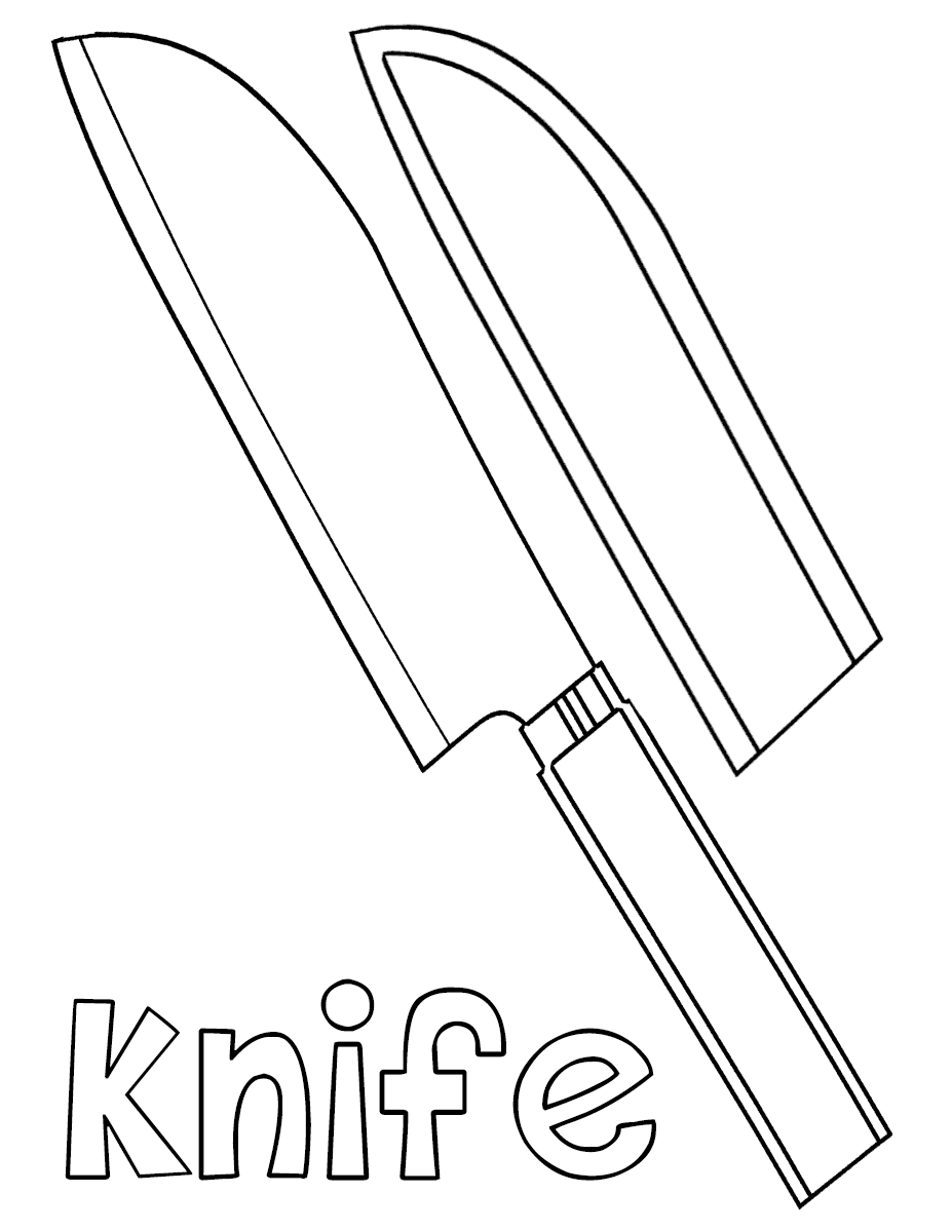 Knife Coloring Pages Coloring Home
