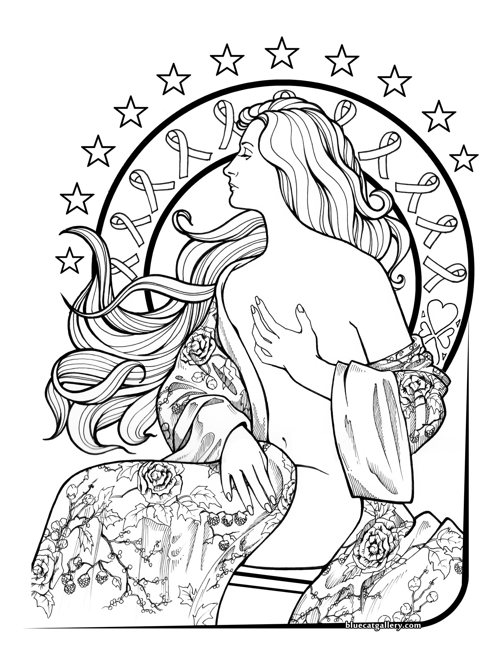 Breast Cancer Coloring Page